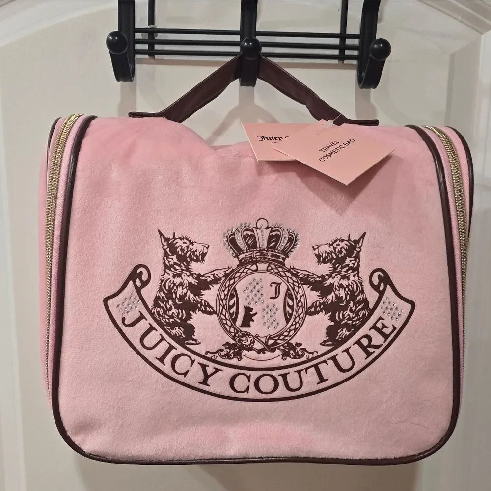Juicy Couture Heritage Hanging Cosmeric Bag w/Compartments &‎ Mirror